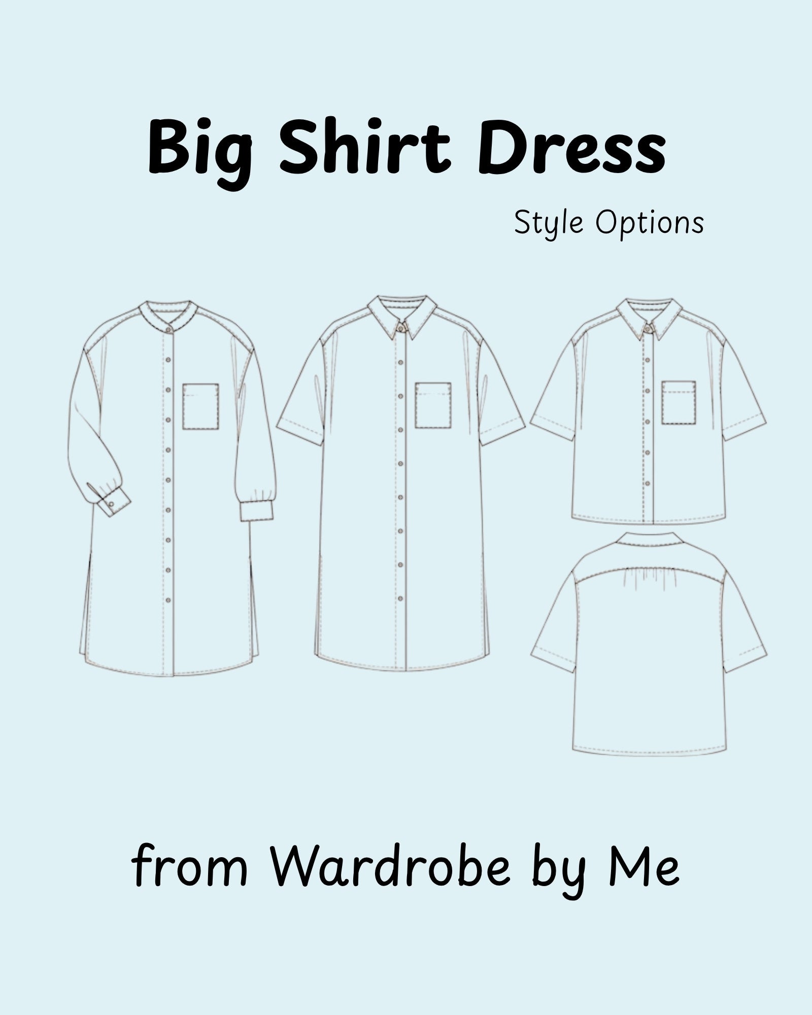Big Shirt Dress, Sewing Pattern from Wardrobe By Me (Paper)