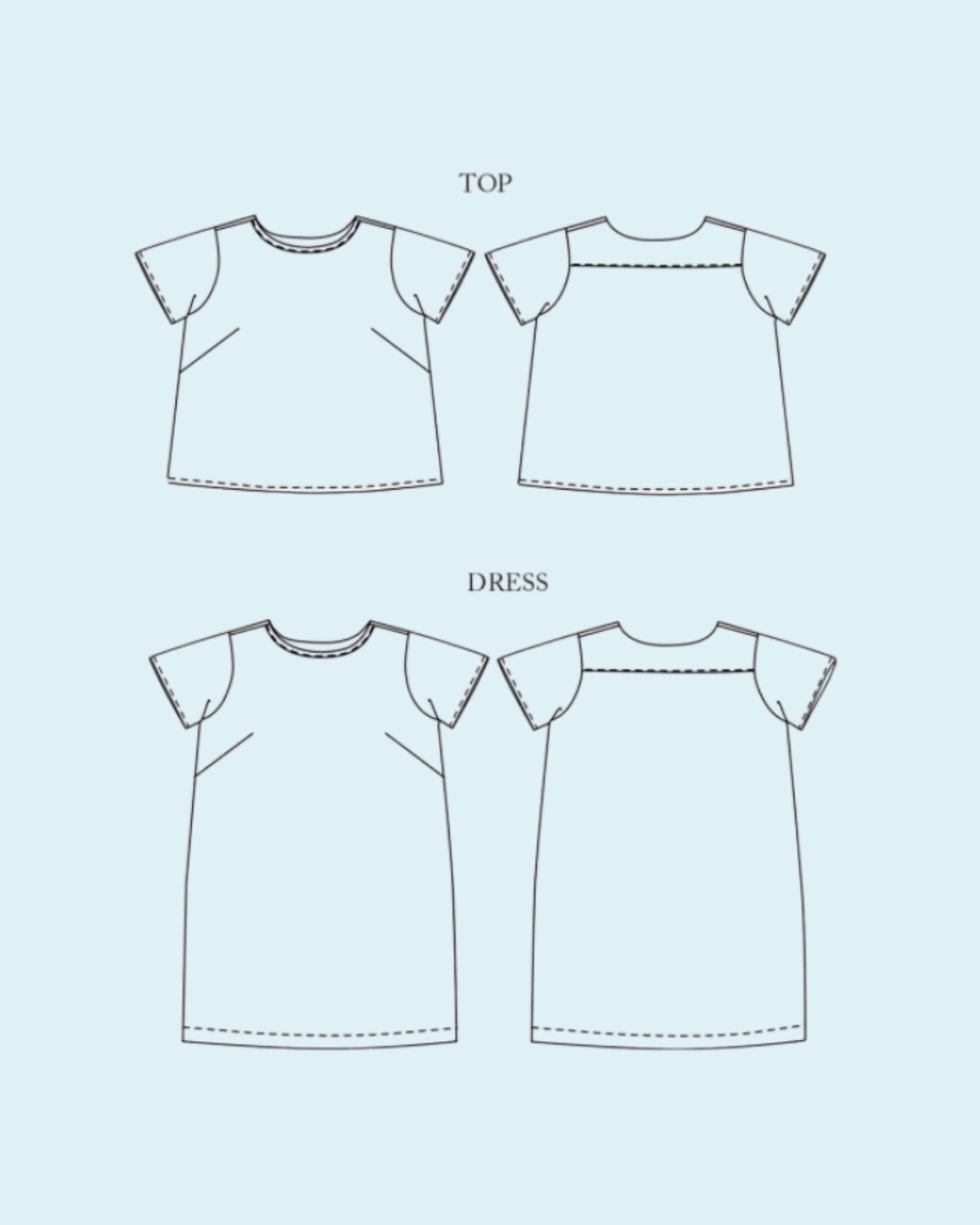 The Camber Top & Dress, Sewing Pattern from Merchant & Mills (Paper)