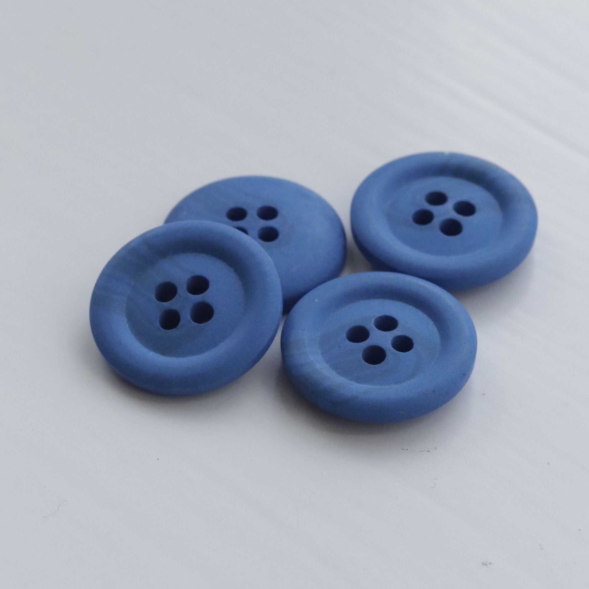 20mm Hemp Button - Cobalt Blue