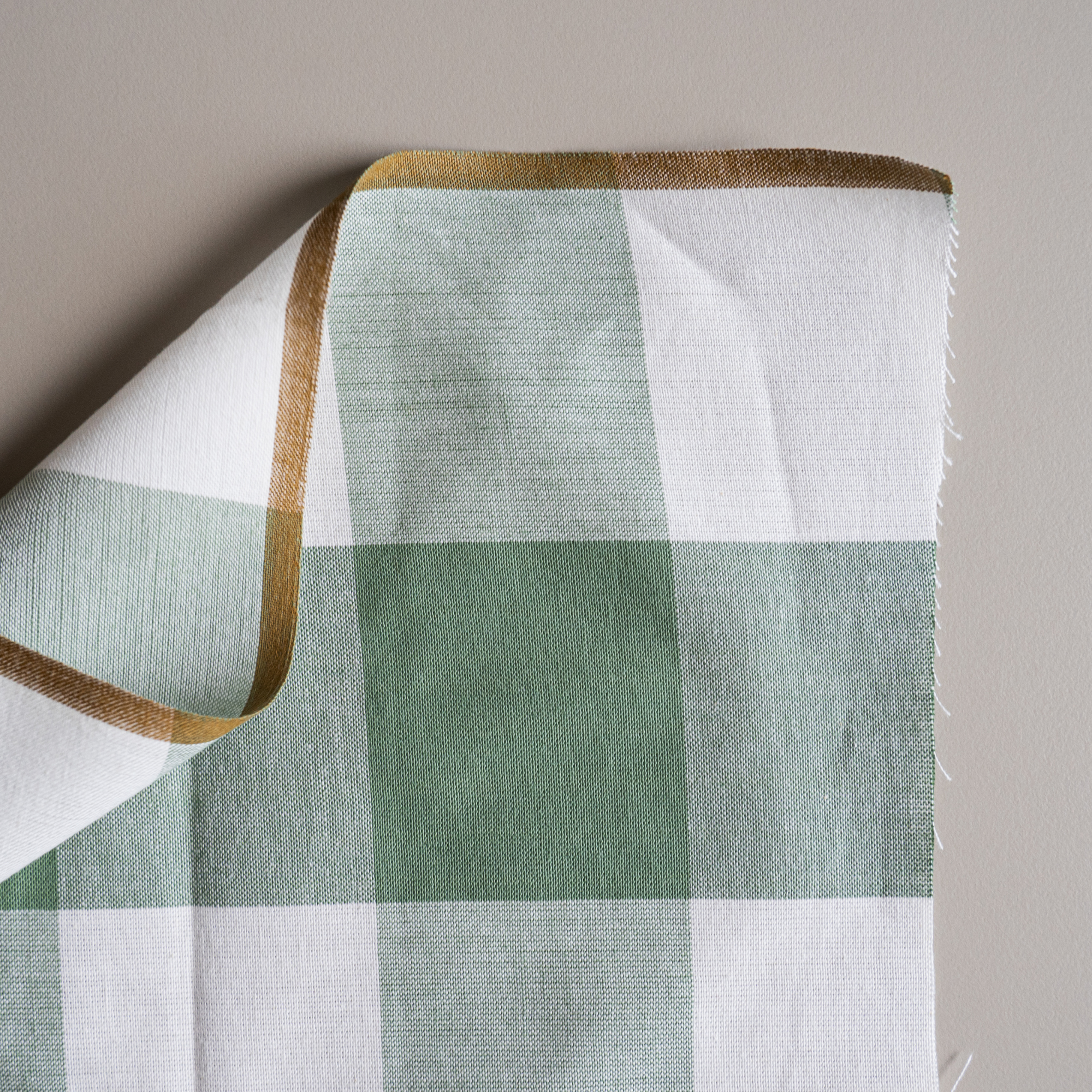 Cotton - Large Green Gingham Check - Fabric