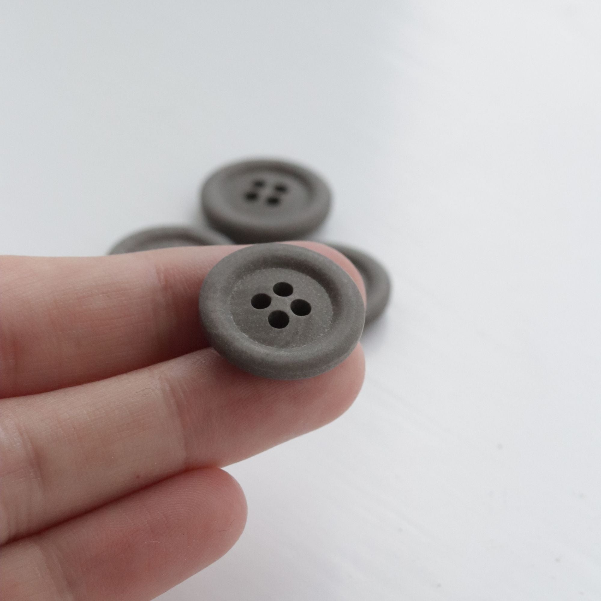 20mm Hemp Button - Grey