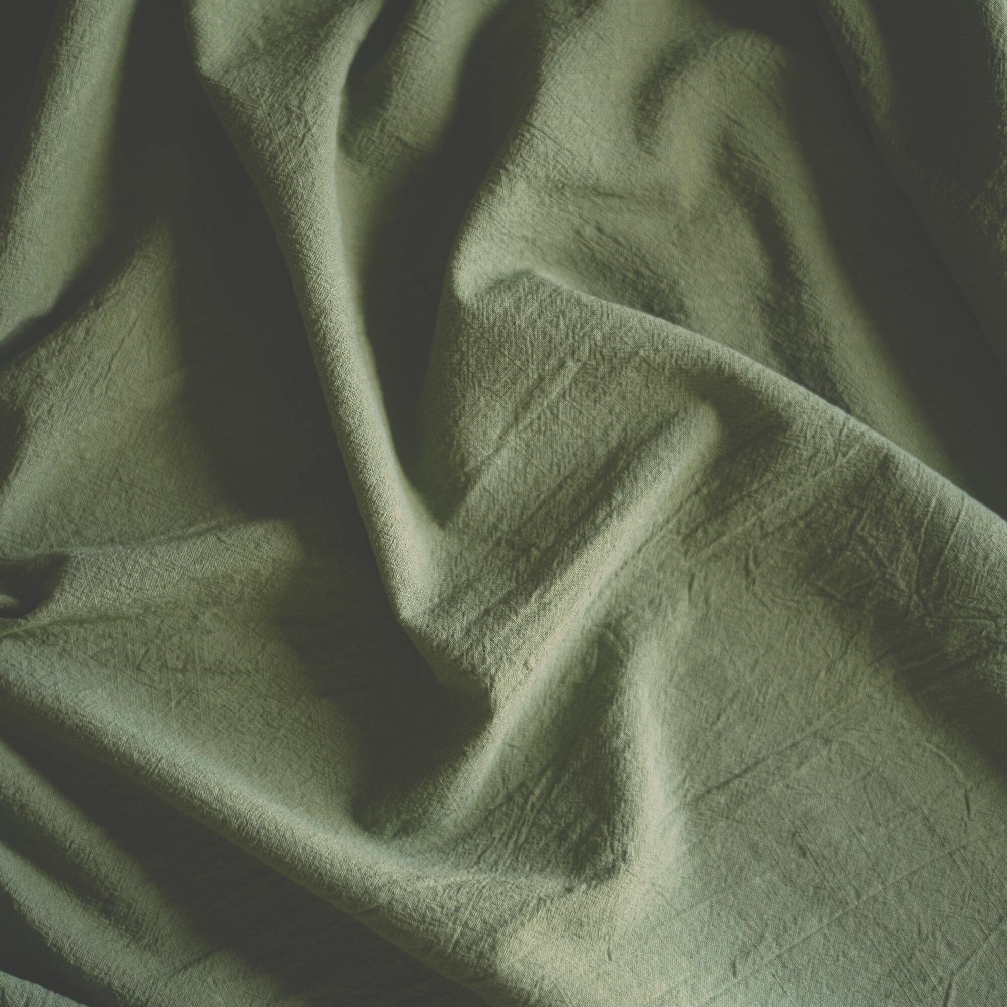 Vintage Nantucket Cotton - Olive Green Fabric