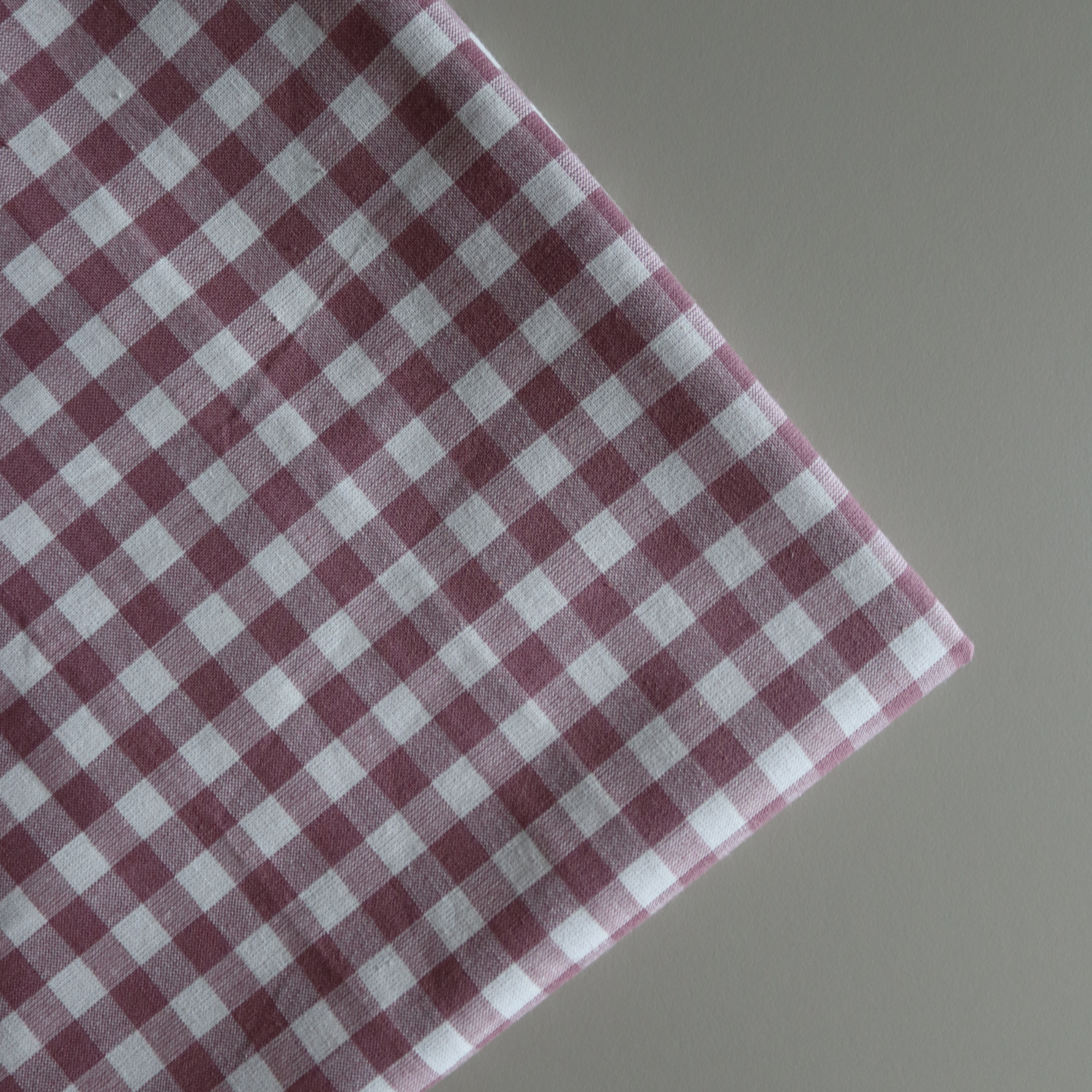 Cotton Gingham Fabric - Small Check Tulipwood