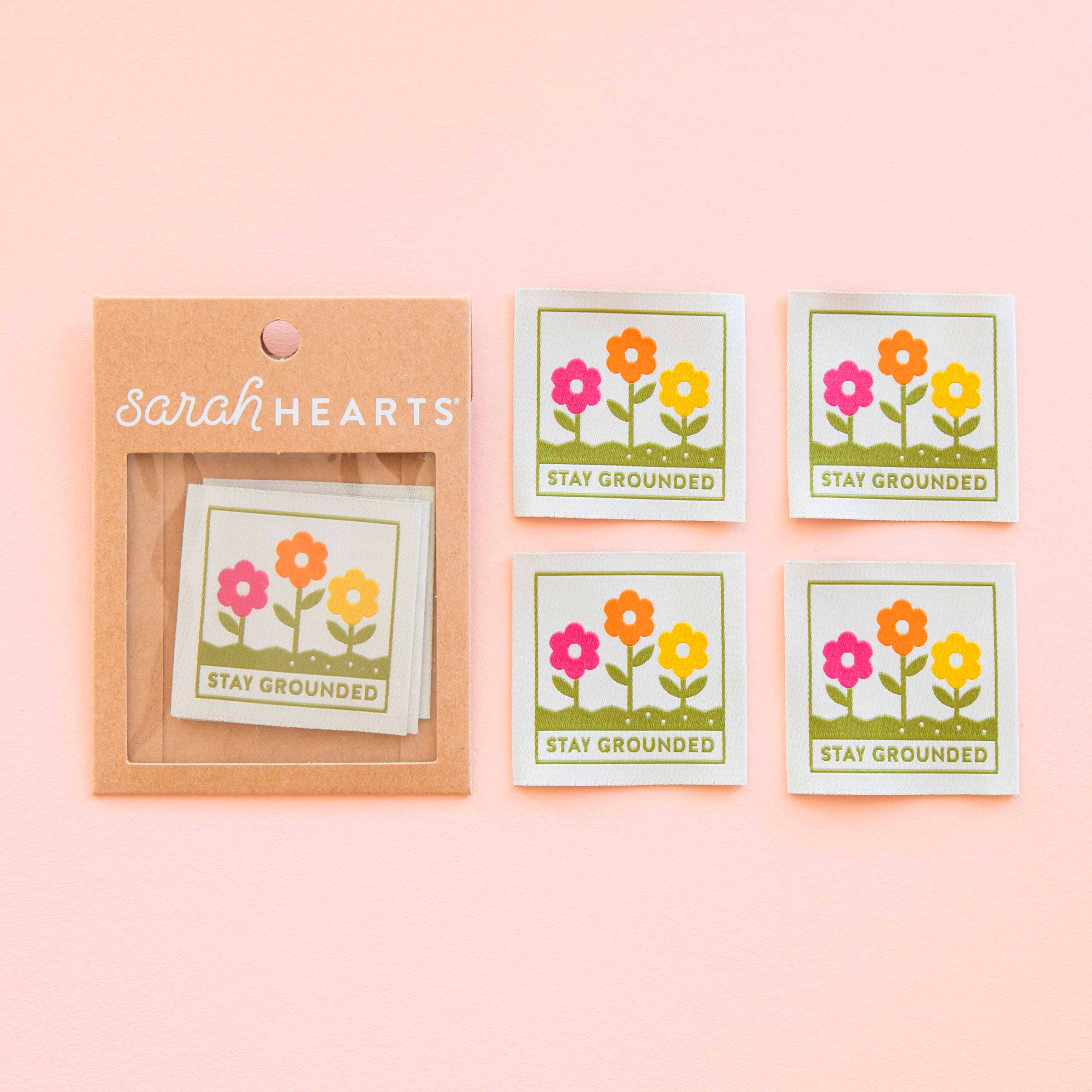 Packaged stickers with floral design and &