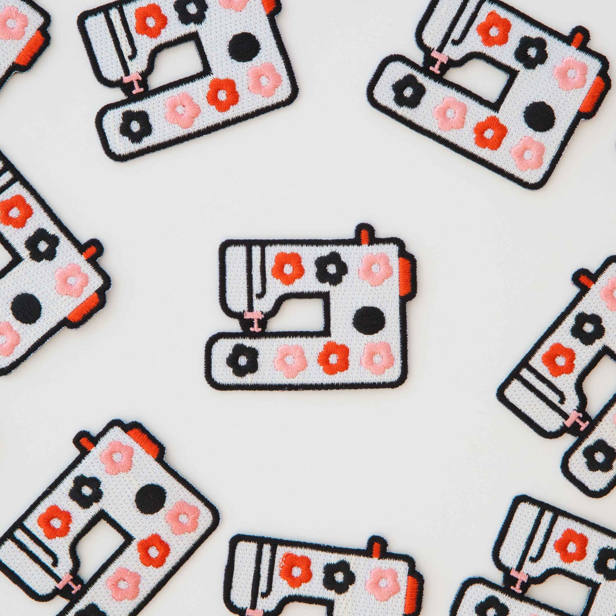 Daisy Sewing Machine - Iron - On Patch - sewecofabrics