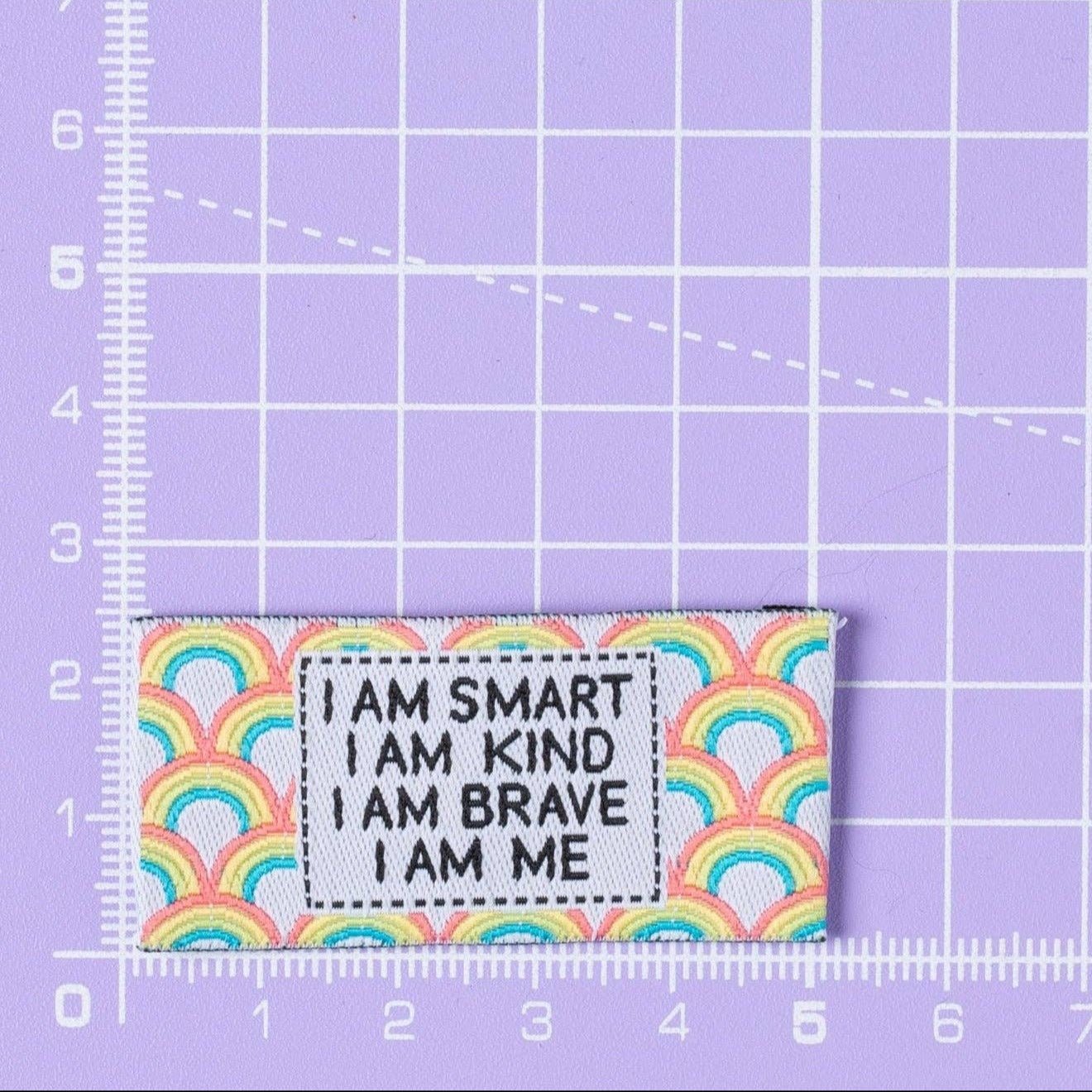 I am Smart, Kind, Brave, Me - Woven Sew in Labels - sewecofabrics