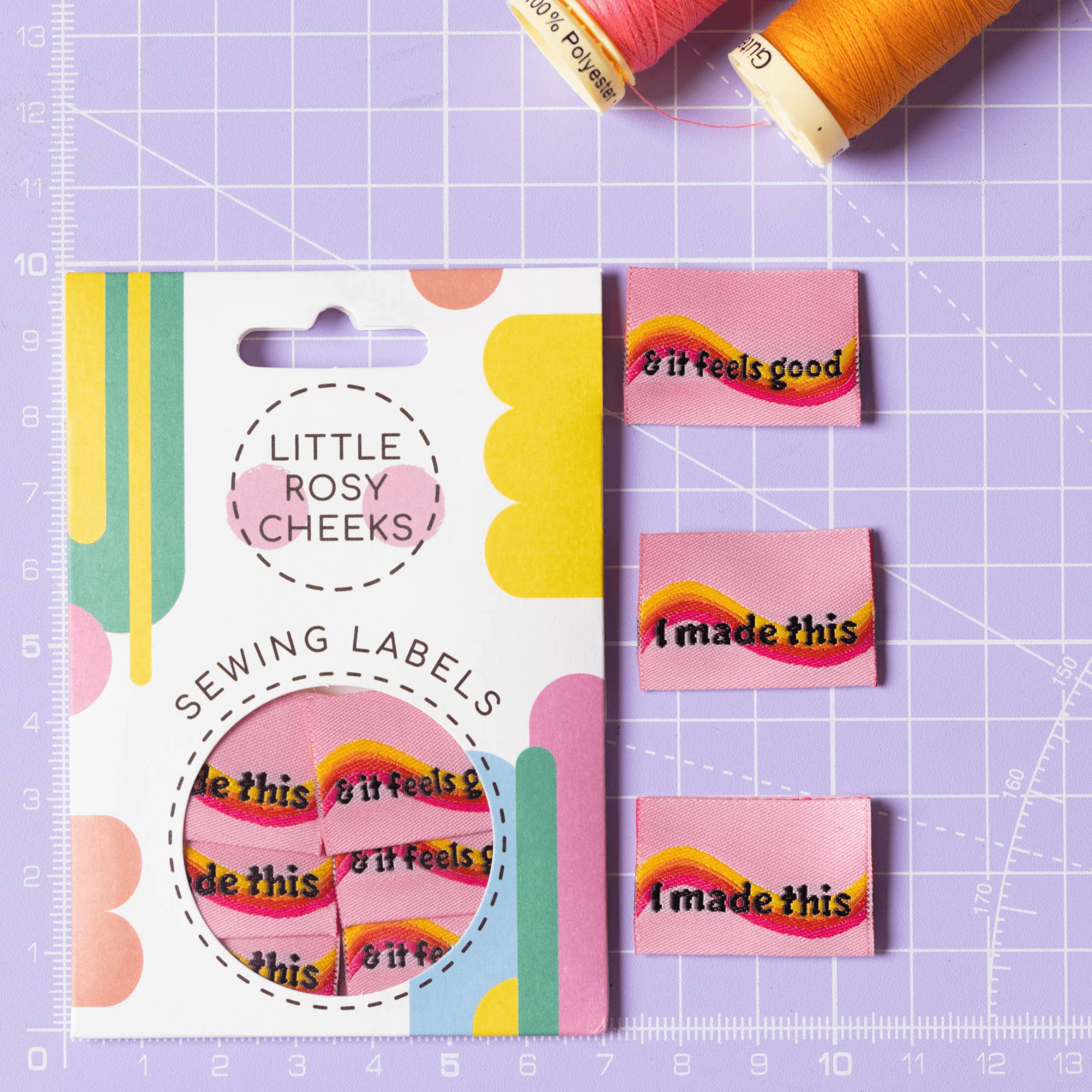 I Made This - Little Rosy Cheeks - Sewing Labels - sewecofabrics