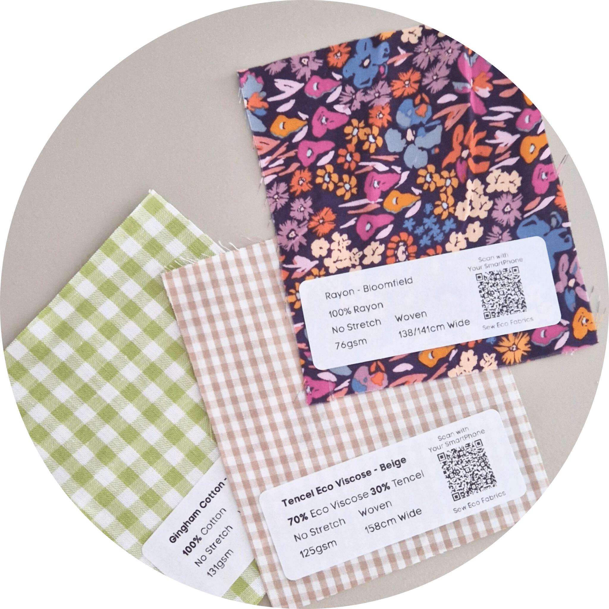 Ingrid Check Indian Organic Cotton - Fabric Sample - sewecofabrics