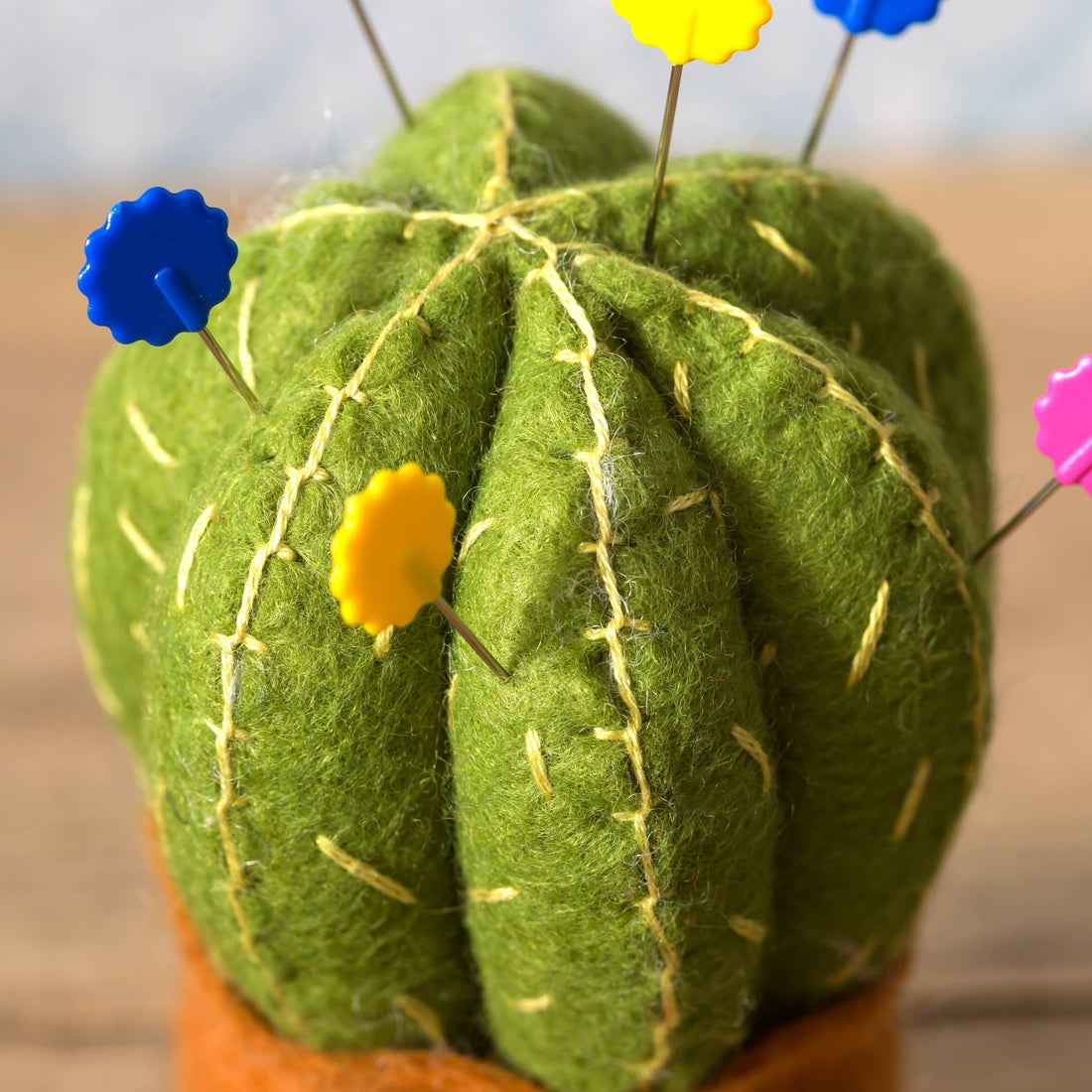 KIT: Cactus Pin Cushion Felt Kit - sewecofabrics