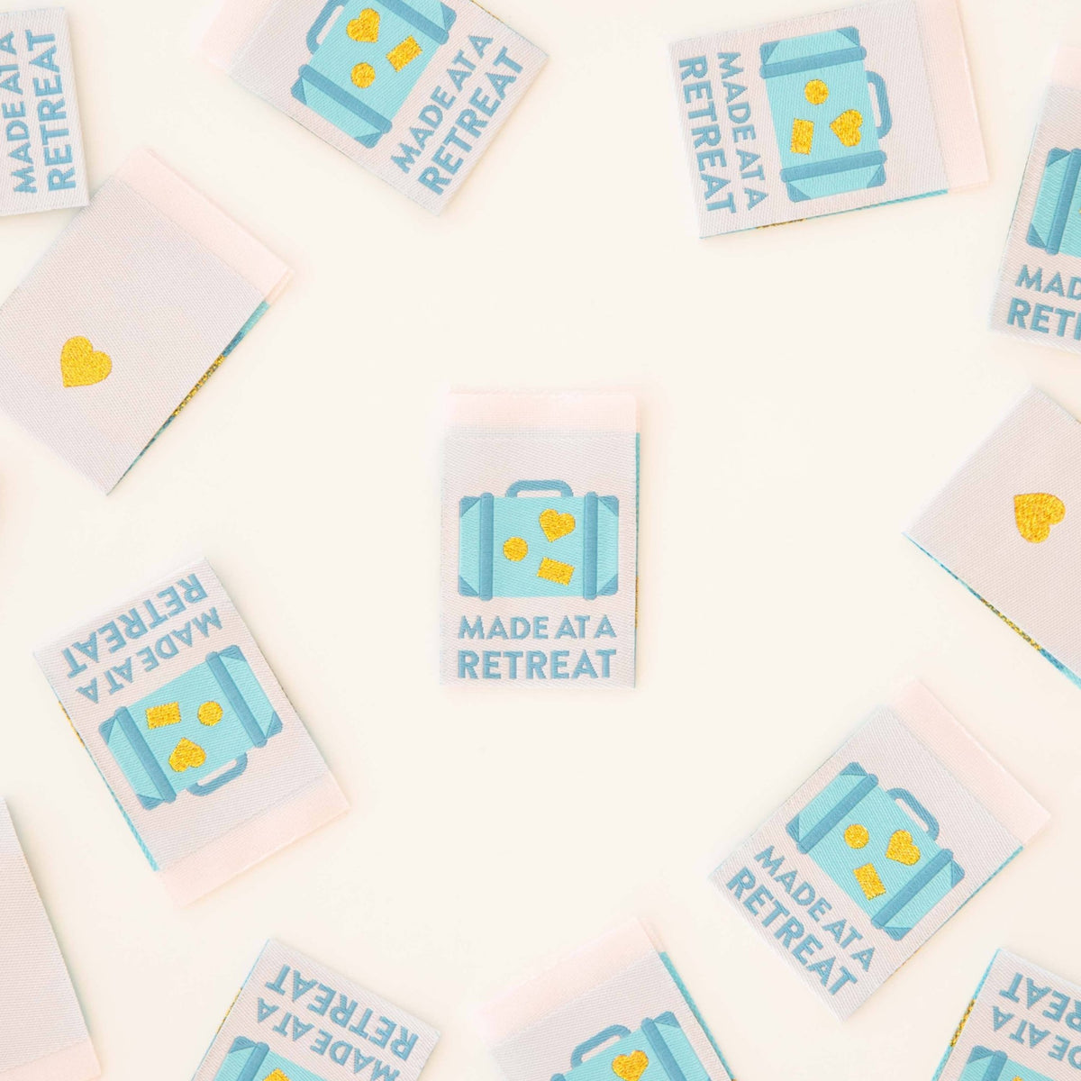 Made at a Retreat - Sarah Hearts - Sewing Labels - sewecofabrics