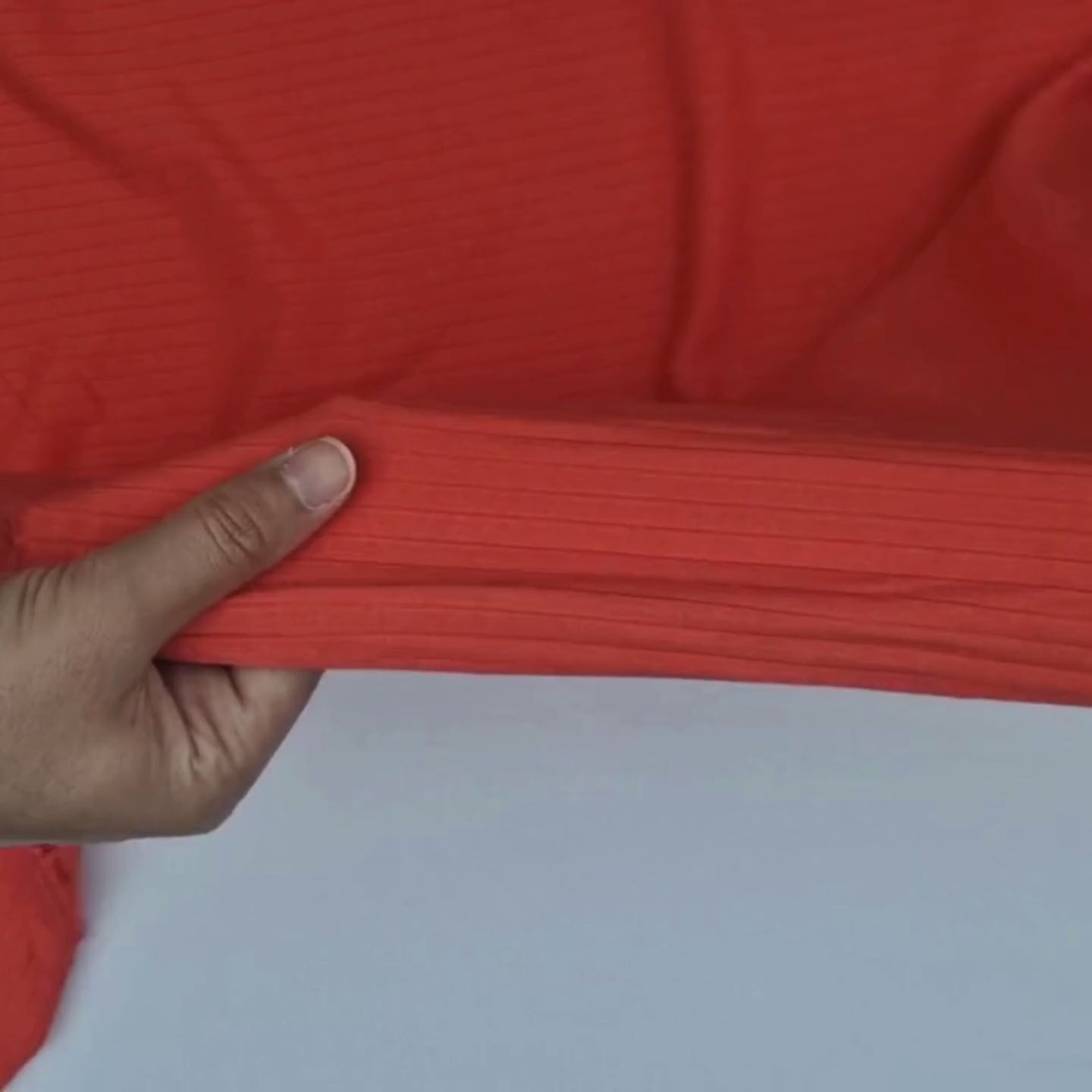 Rib Knit Jersey - Red