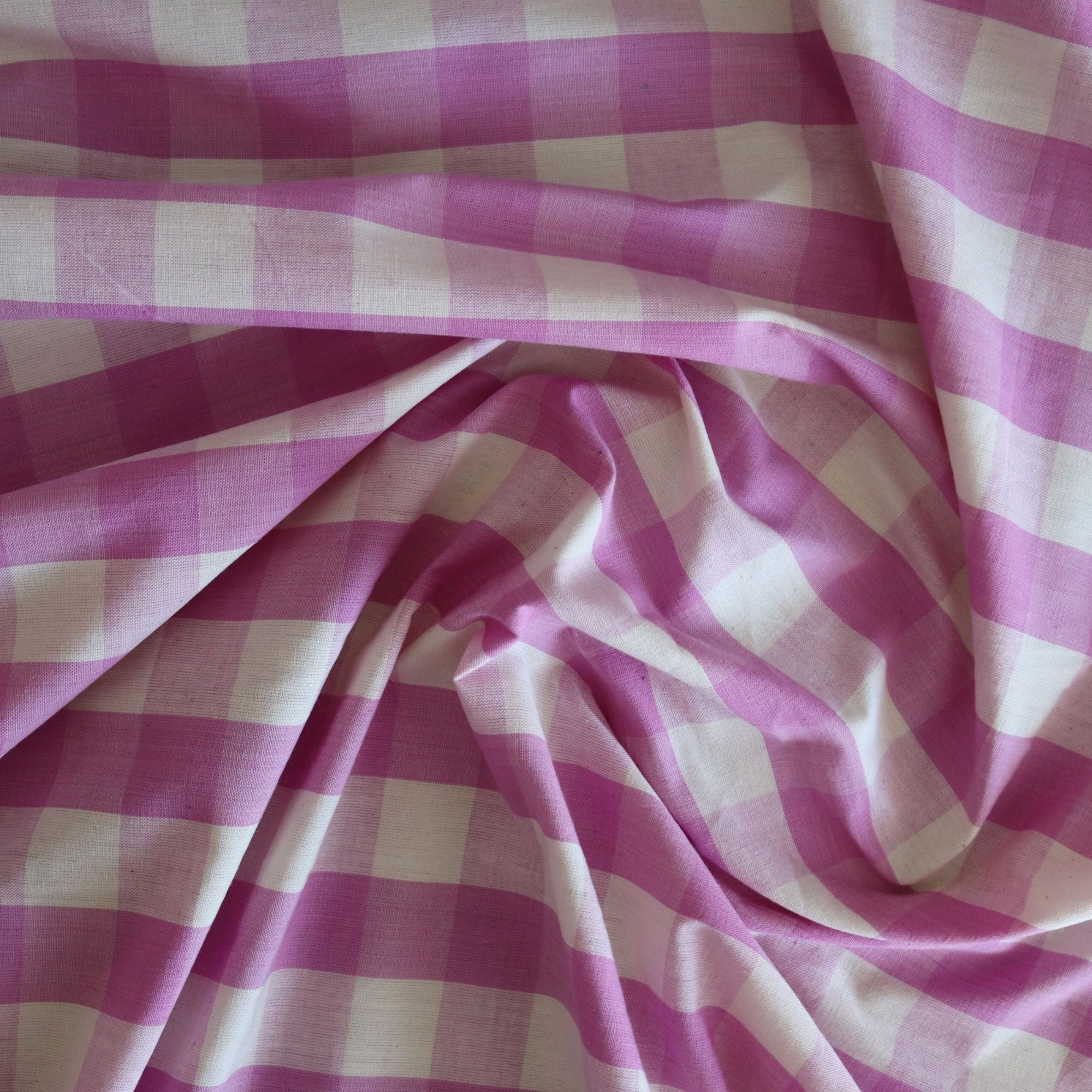 Purple - Large Organic Cotton Gingham - sewecofabrics