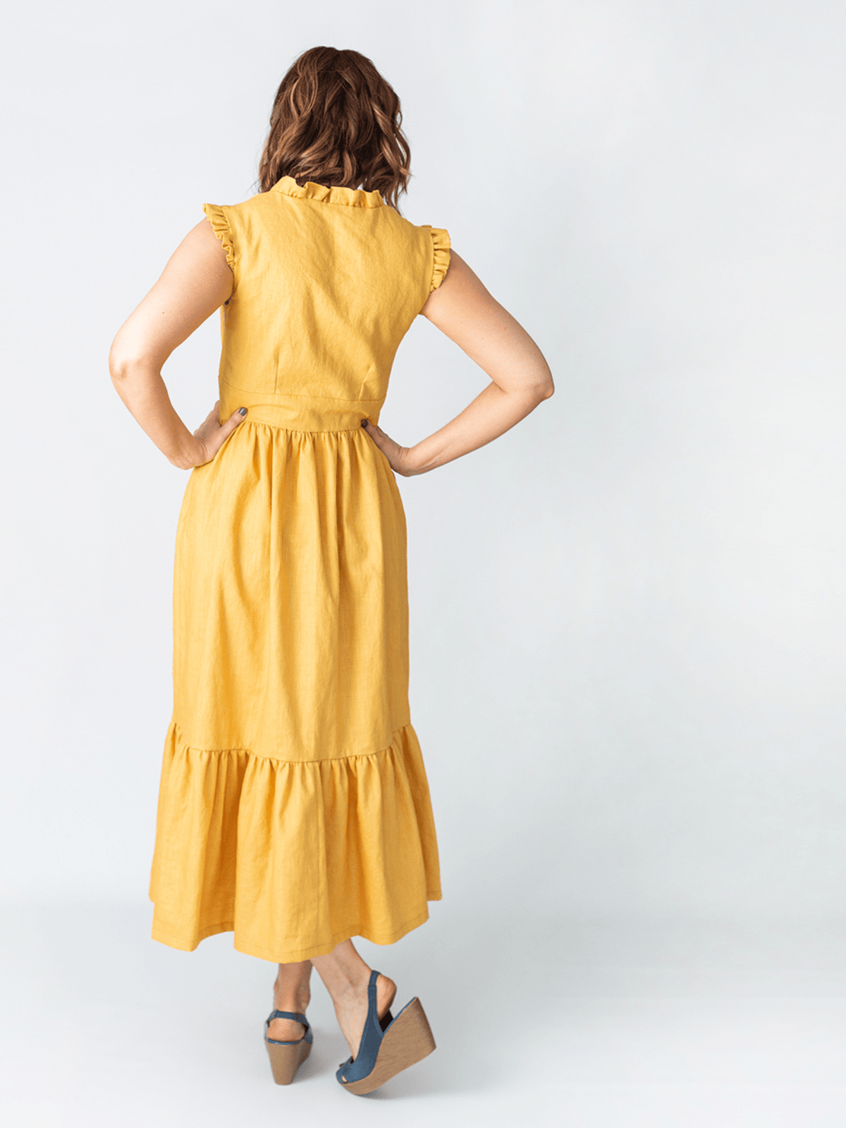 Rivelin Ruffle Dress - PDF Sewing Pattern - sewecofabrics