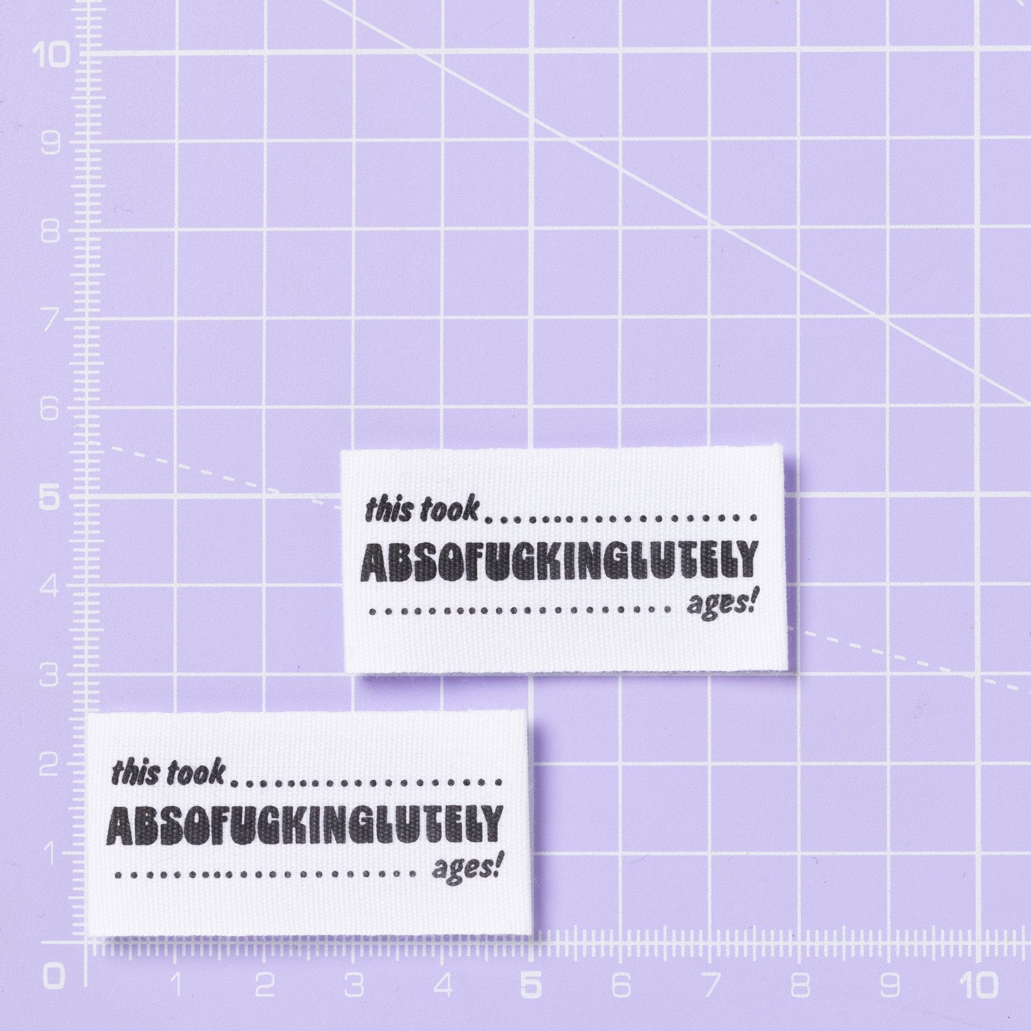 Sew In Labels - Absoufuckinglutely Ages - sewecofabrics