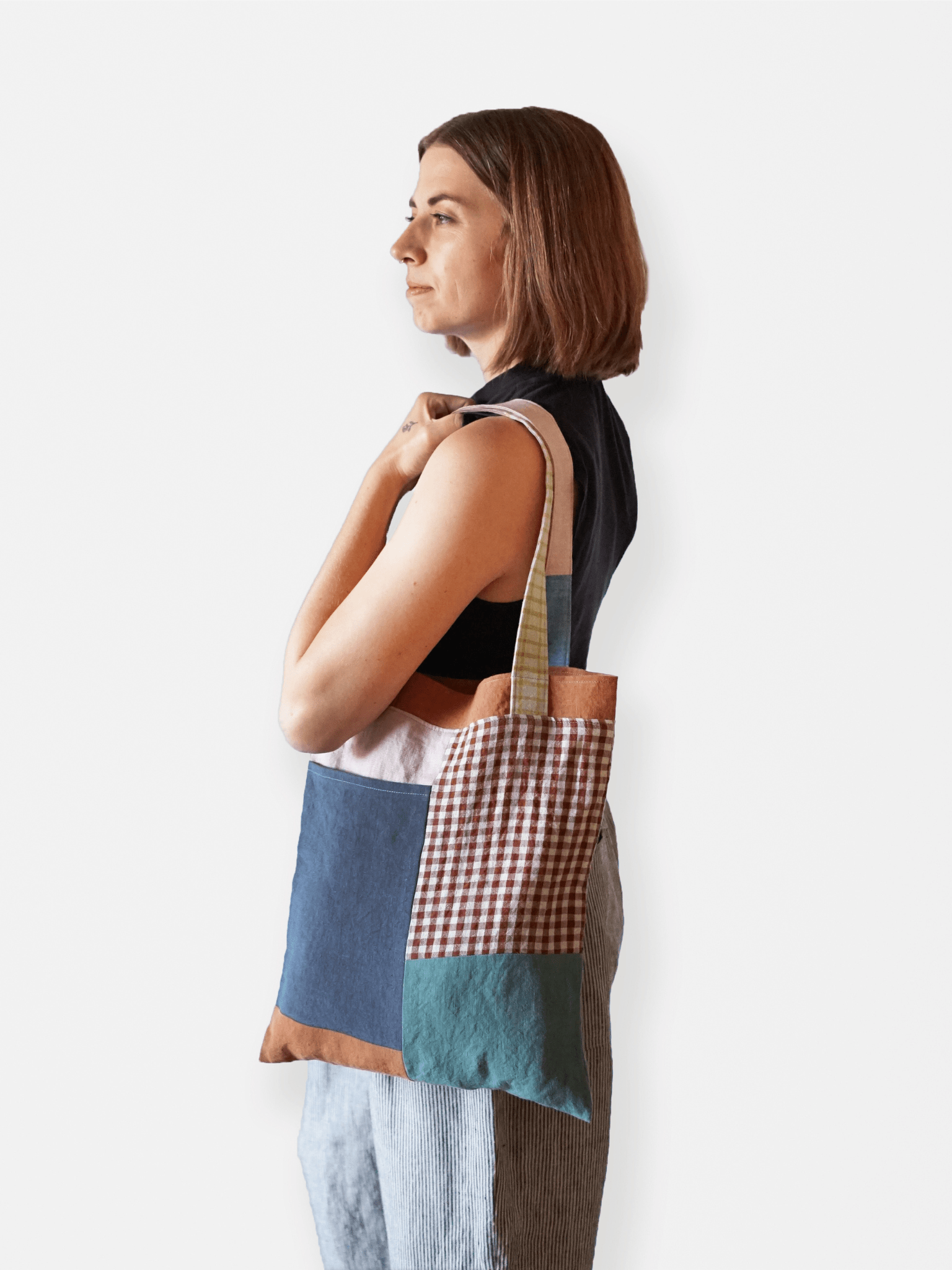 Stash Pocket Tote - PDF Sewing Pattern - sewecofabrics