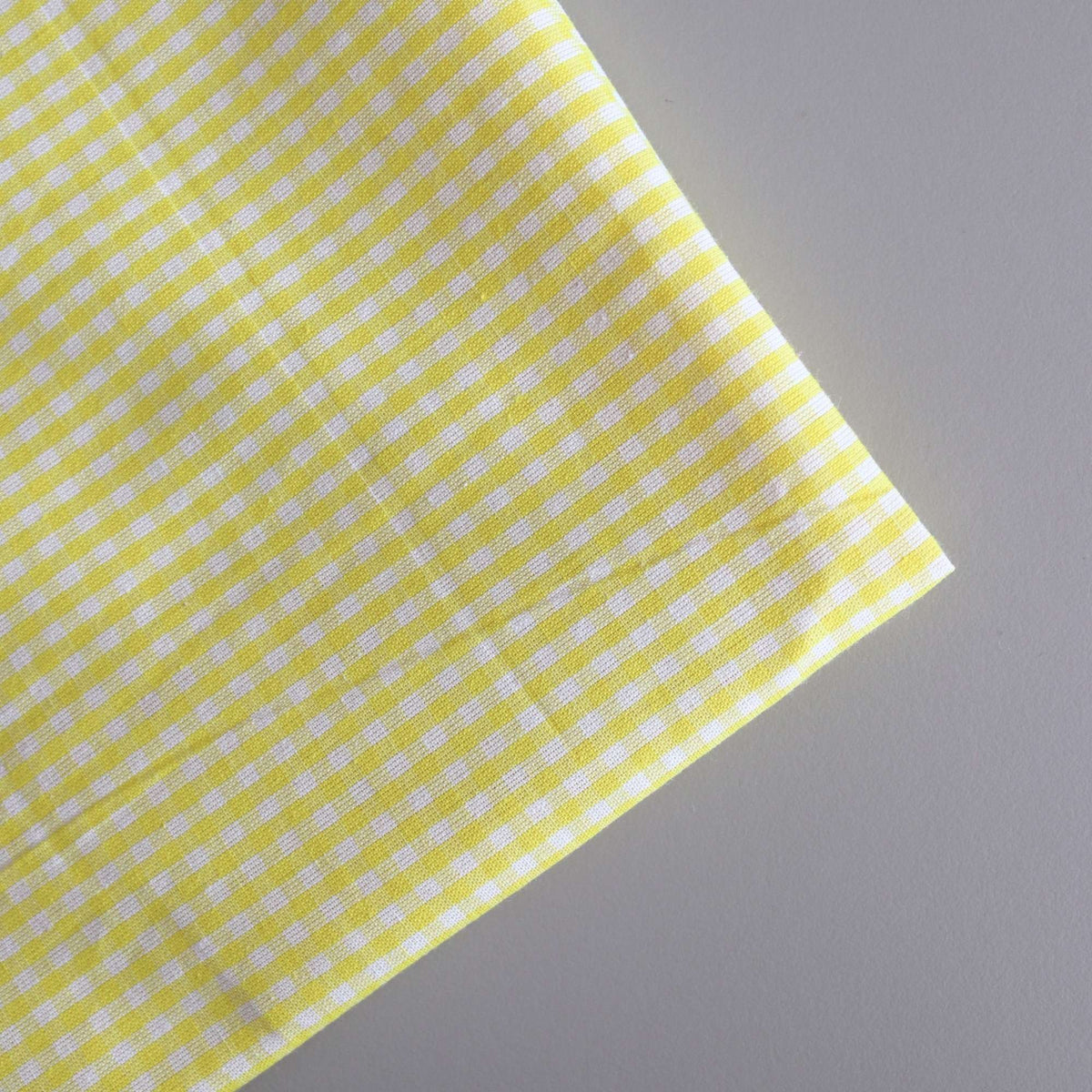 Yellow - Small Organic Cotton Gingham - sewecofabrics