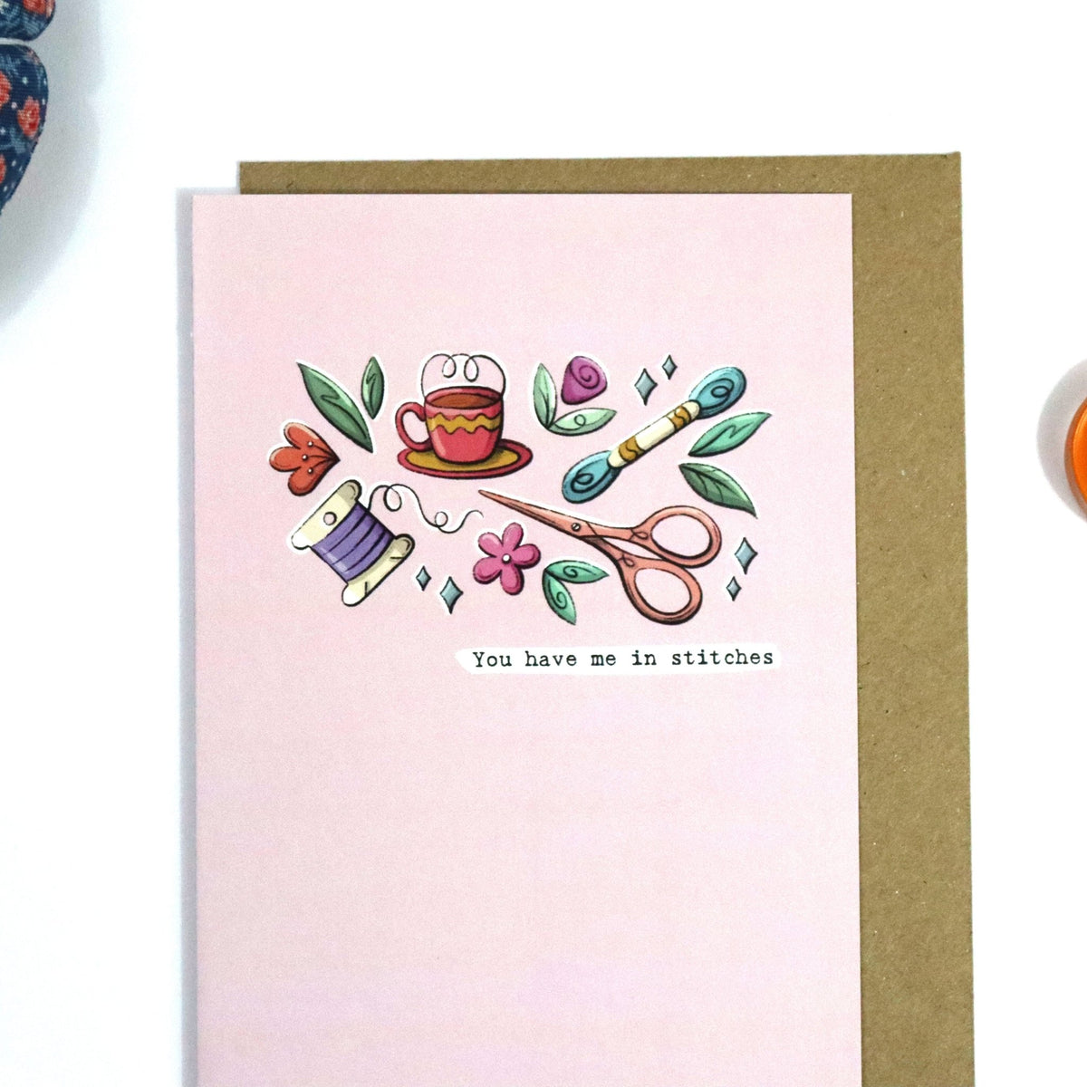 You Have Me In Stitches - Greeting Card - For Sewists or Embroider - sewecofabrics