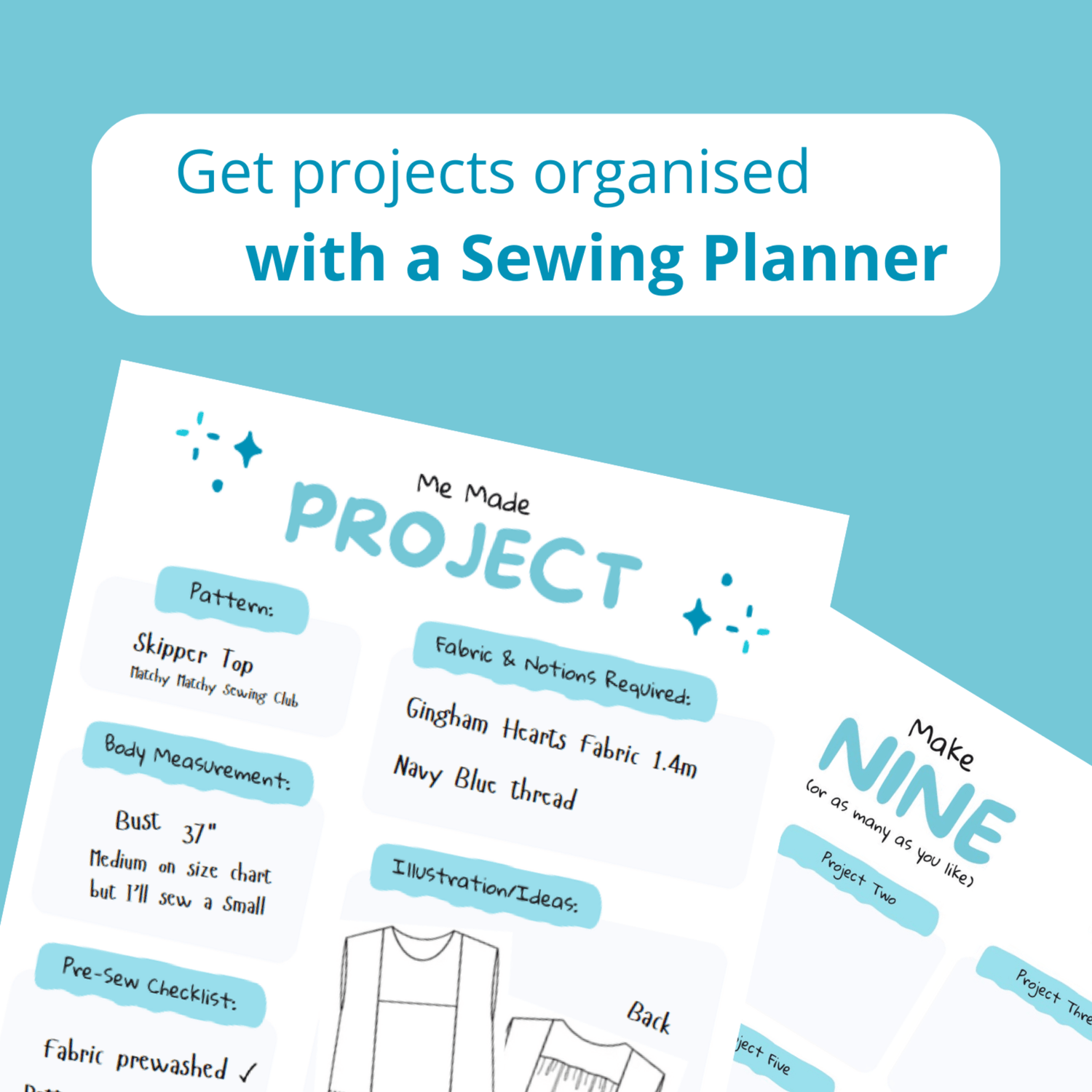 How to use our Digital Sewing and Make Nine Downloadable Planner - sewecofabrics