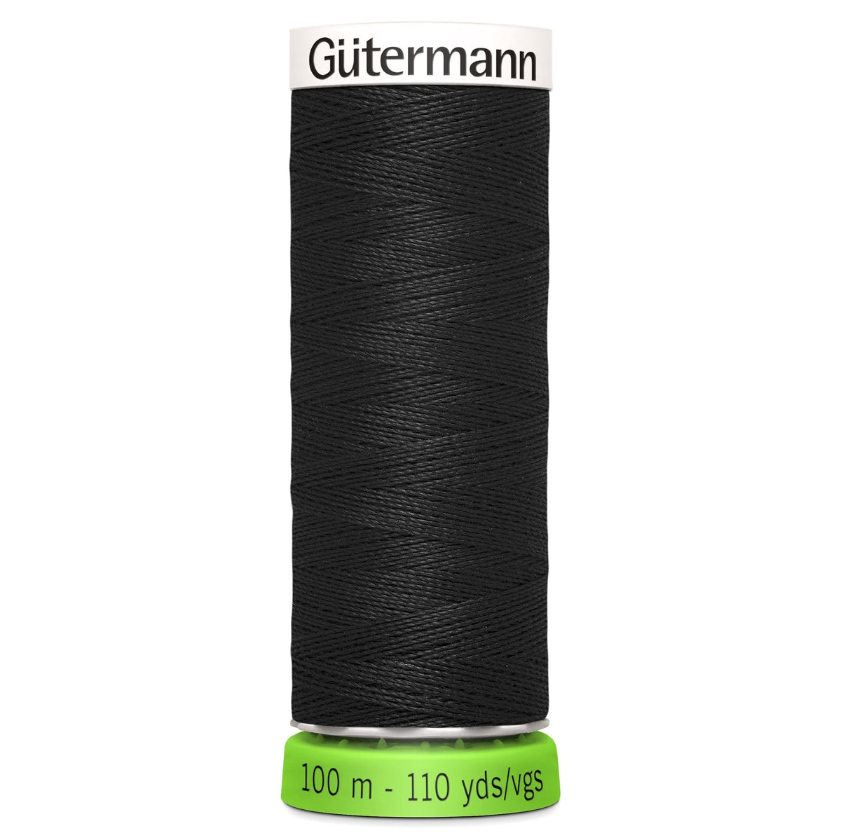 000 Black - Gütermann Sew All rPET Thread 100m - sewecofabrics