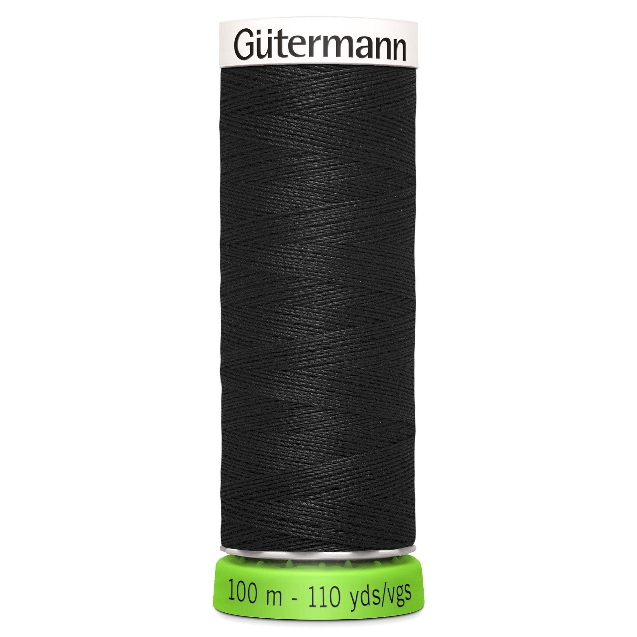 000 Black - Gütermann Sew All rPET Thread 100m - sewecofabrics