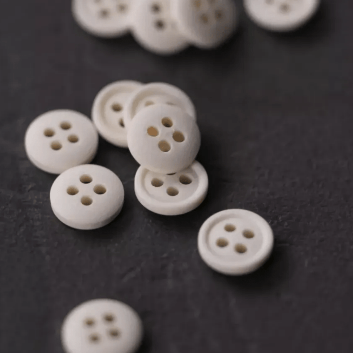 11mm Cotton Button - Ecru - sewecofabrics