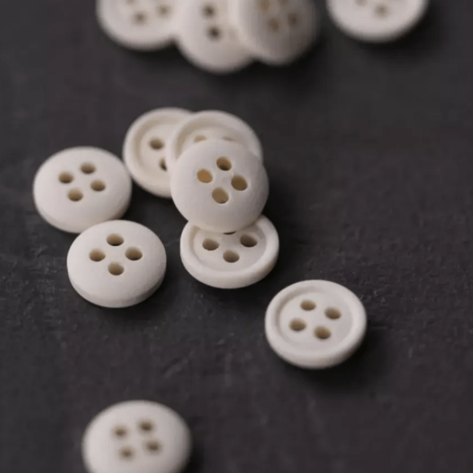 11mm Cotton Button - Ecru - sewecofabrics