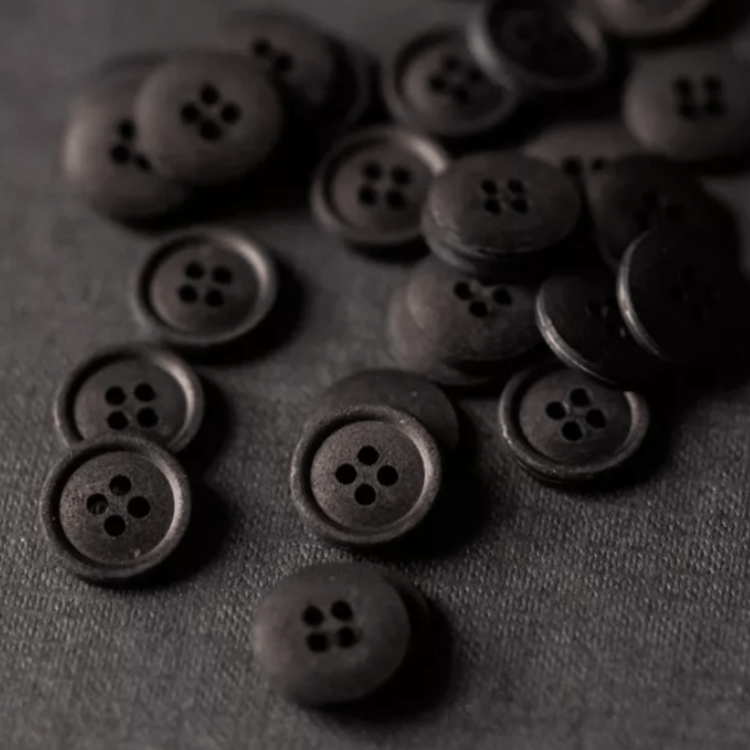 11mm Cotton Buttons - Black - sewecofabrics