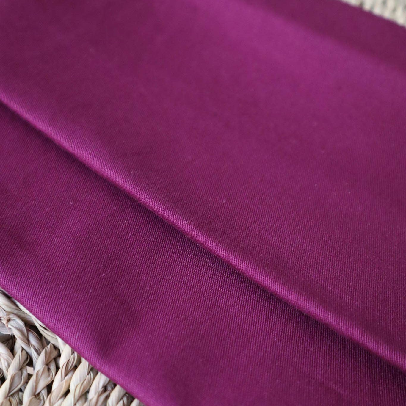 1.4m REMNANT - Cotton Purple Gabardine Fabric - sewecofabrics