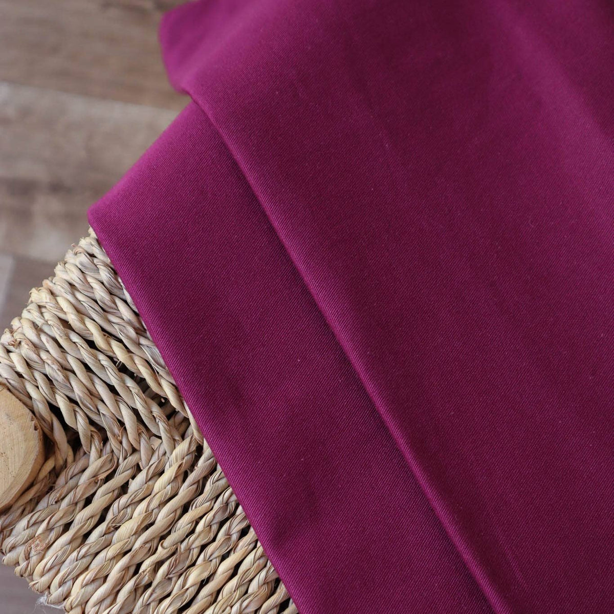 1.4m REMNANT - Cotton Purple Gabardine Fabric - sewecofabrics