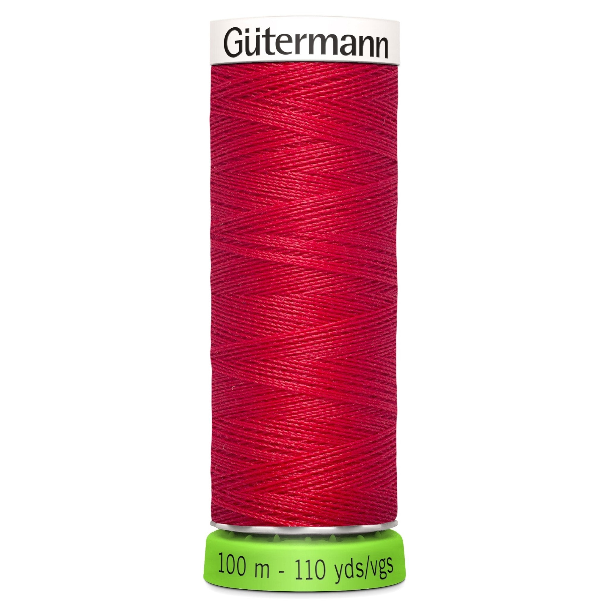156 Crimson Red - Gütermann Sew All rPET Thread 100m - sewecofabrics