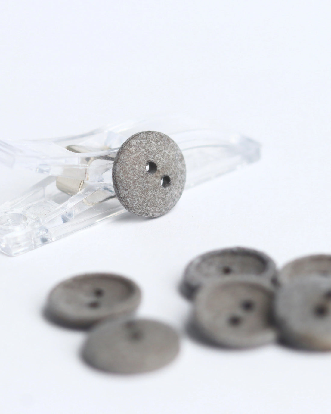 15mm Recycled Cotton Button, Grey