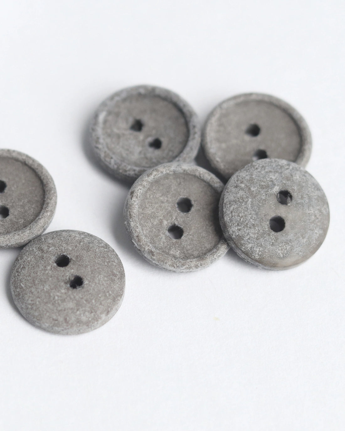 15mm Recycled Cotton Button, Grey