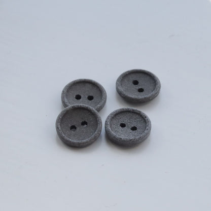 15mm Recycled Cotton Button - Grey - sewecofabrics