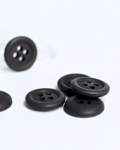 15mm Hemp Button, Black