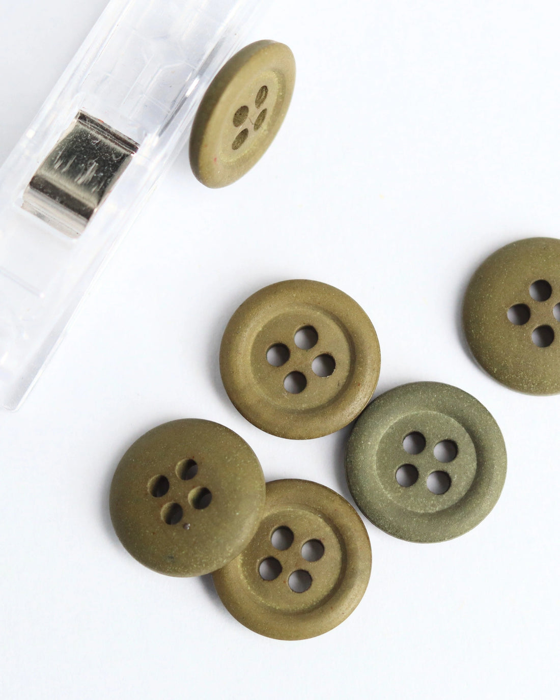 15mm Hemp Button, Khaki