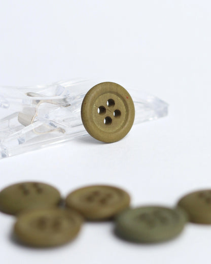 15mm Hemp Button, Khaki