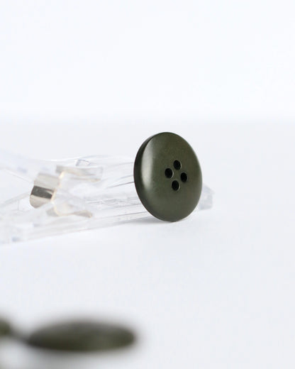 18mm Corozo Button, Khaki