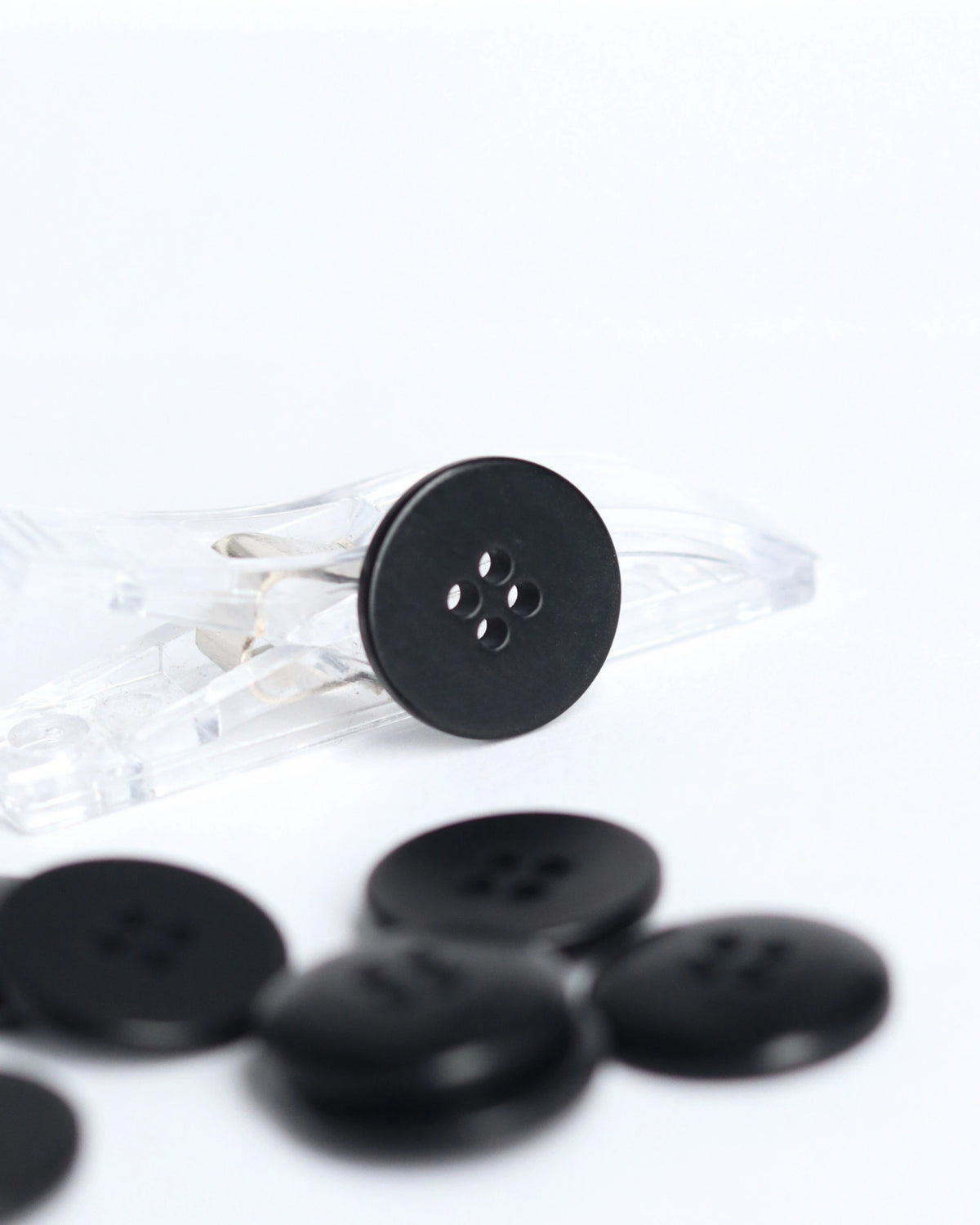 18mm Corozo Button, Black