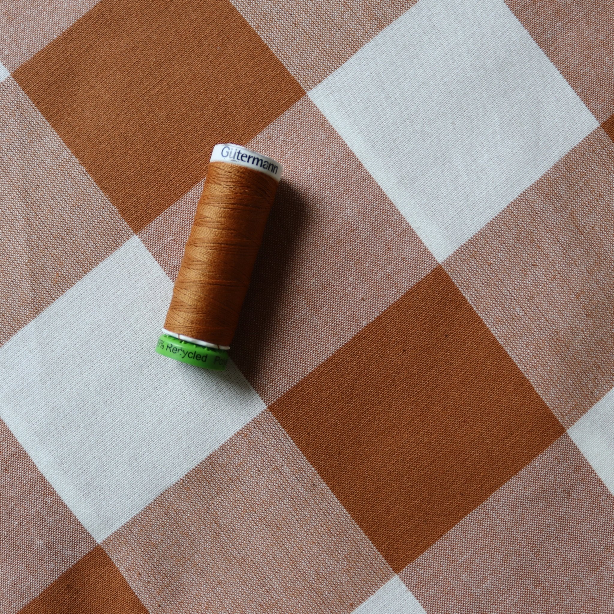 1m REMNANT - Graham Large Gingham Cotton Fabric - sewecofabrics