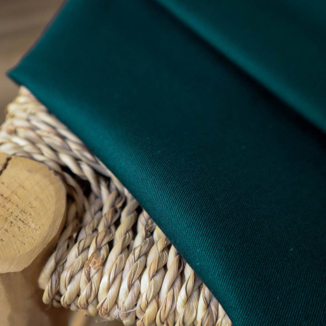 1m REMNANT - Green Cotton Gabardine - sewecofabrics
