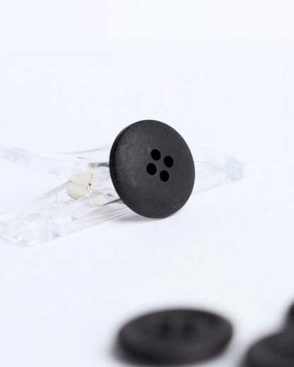 20mm Hemp Button, Black