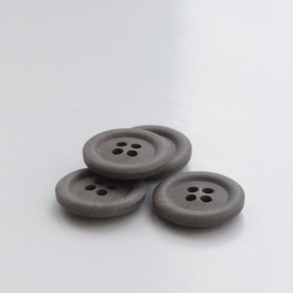 20mm Hemp Button - Grey - sewecofabrics