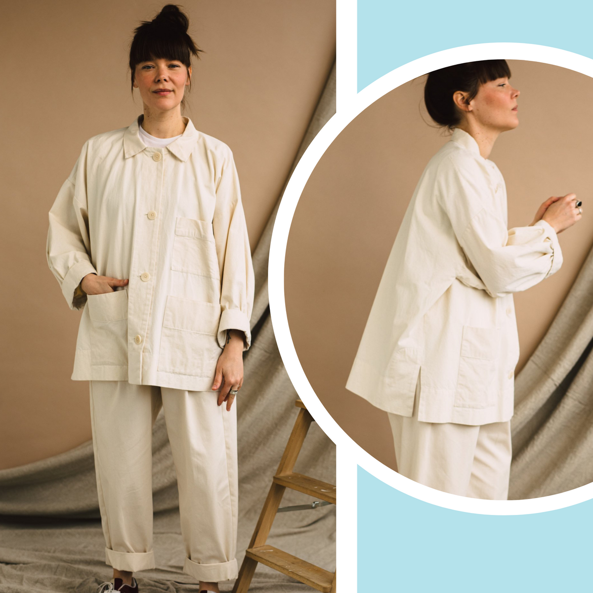 Worker Jacket Pattern Workwear Jacket - Zero Waste PDF Sewing Pattern – sewecofabrics