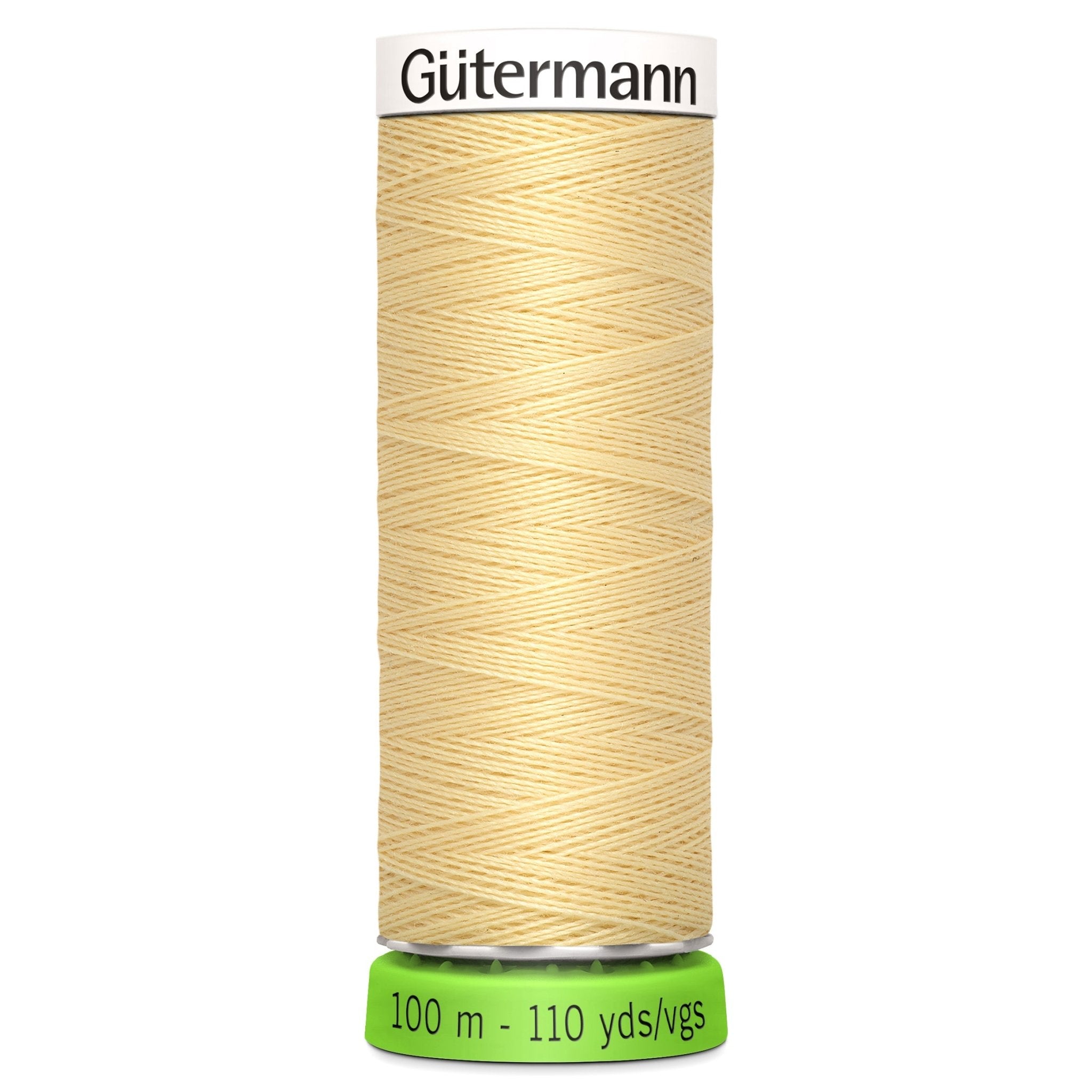 325 Lightest Yellow - Gütermann Sew All rPET Thread 100m - sewecofabrics