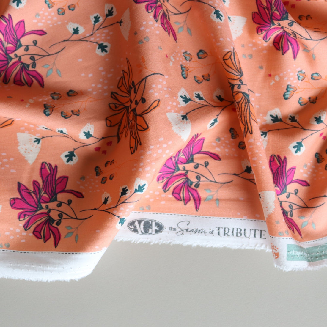 60cm REMNANT - Spring Bloom Cotton Fabric - sewecofabrics