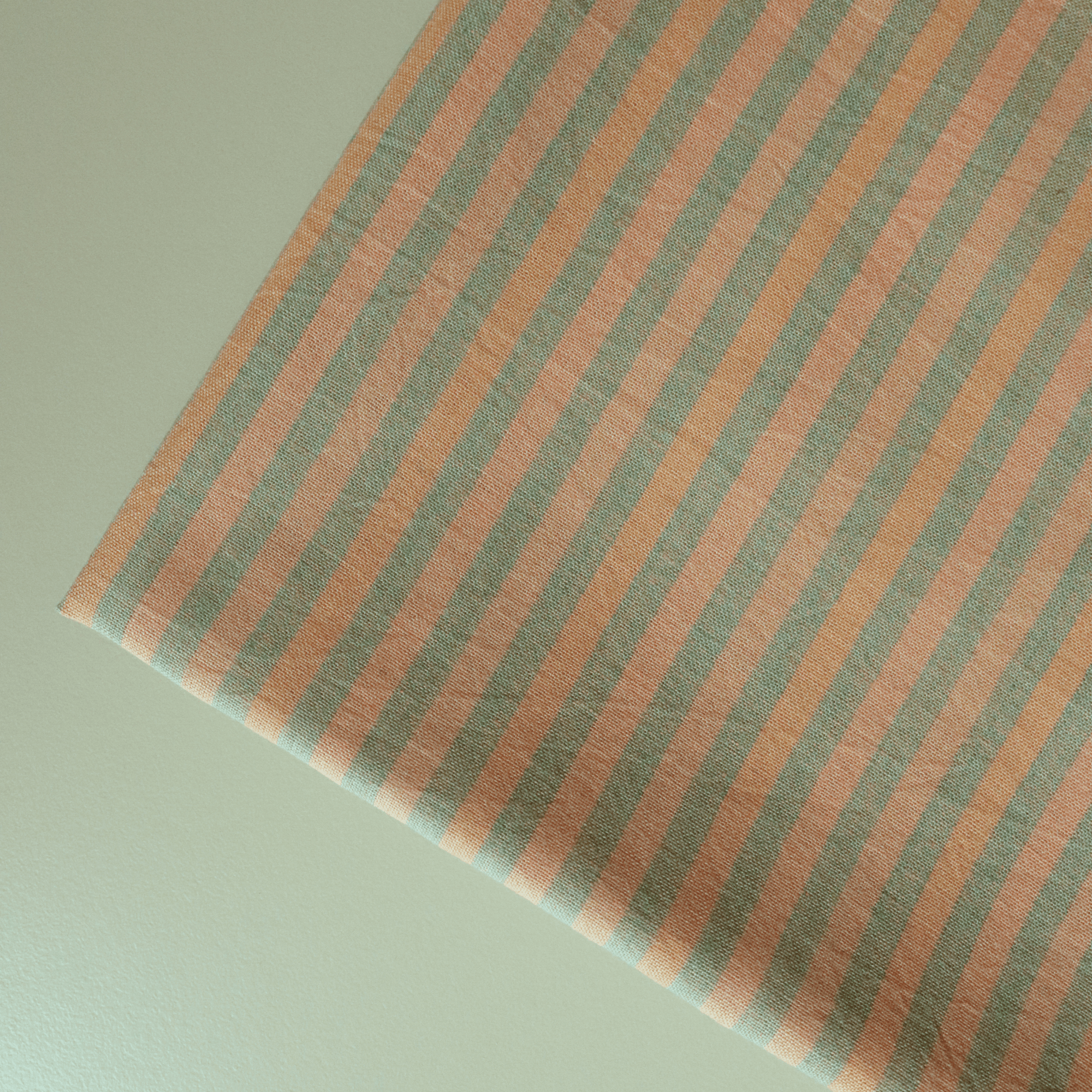 75cm REMNANT - Tuba Stripe Indian Cotton Fabric - sewecofabrics