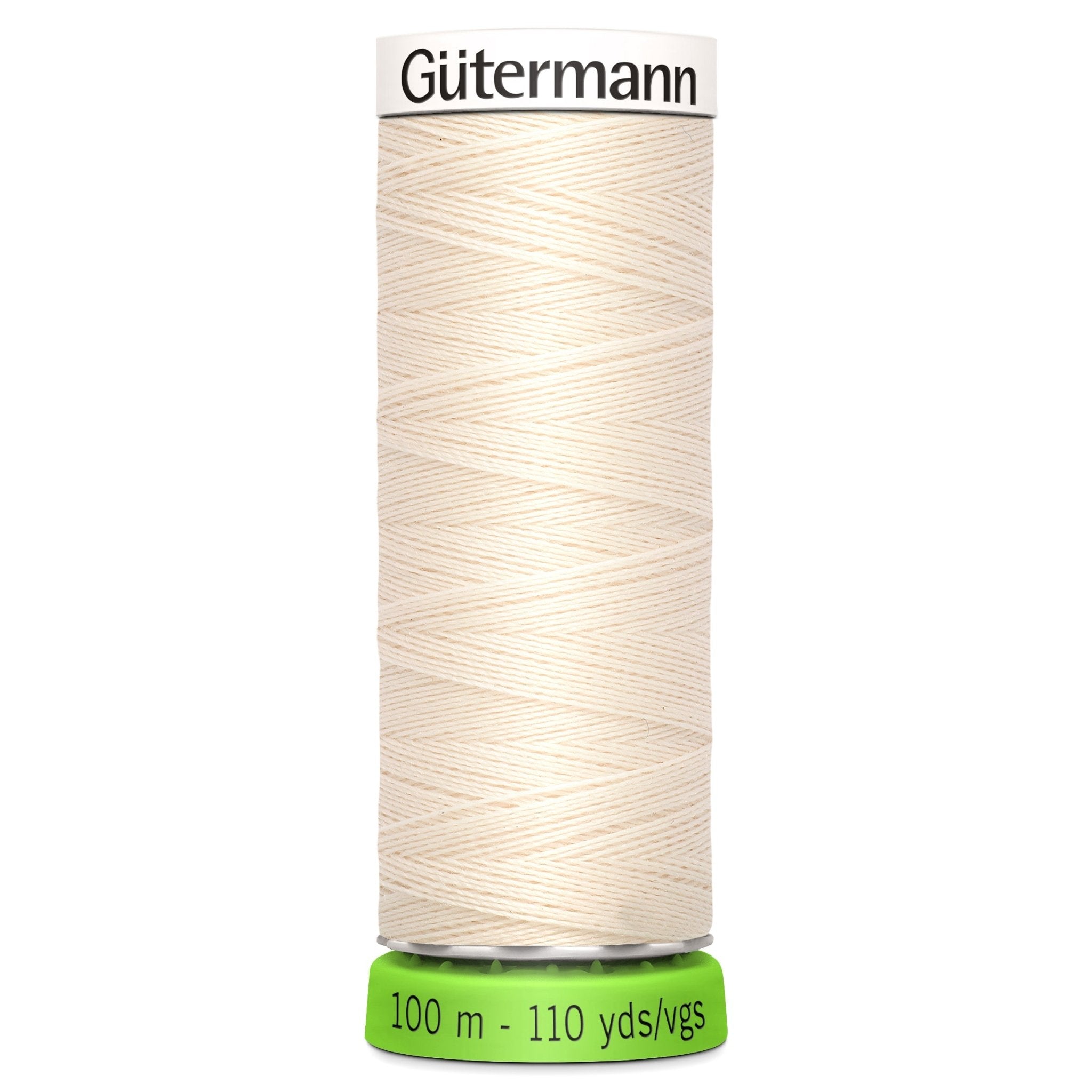 802 Porcelain - Gütermann Sew All rPET Thread 100m - sewecofabrics