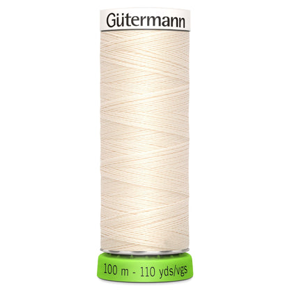 802 Porcelain - Gütermann Sew All rPET Thread 100m - sewecofabrics
