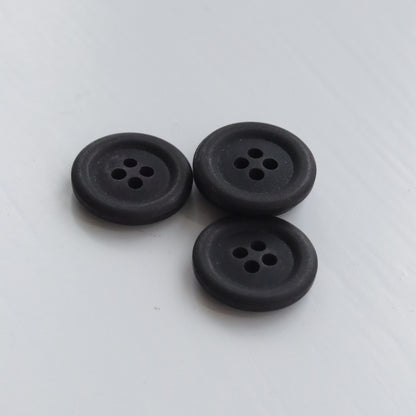 20mm Hemp Button - Black