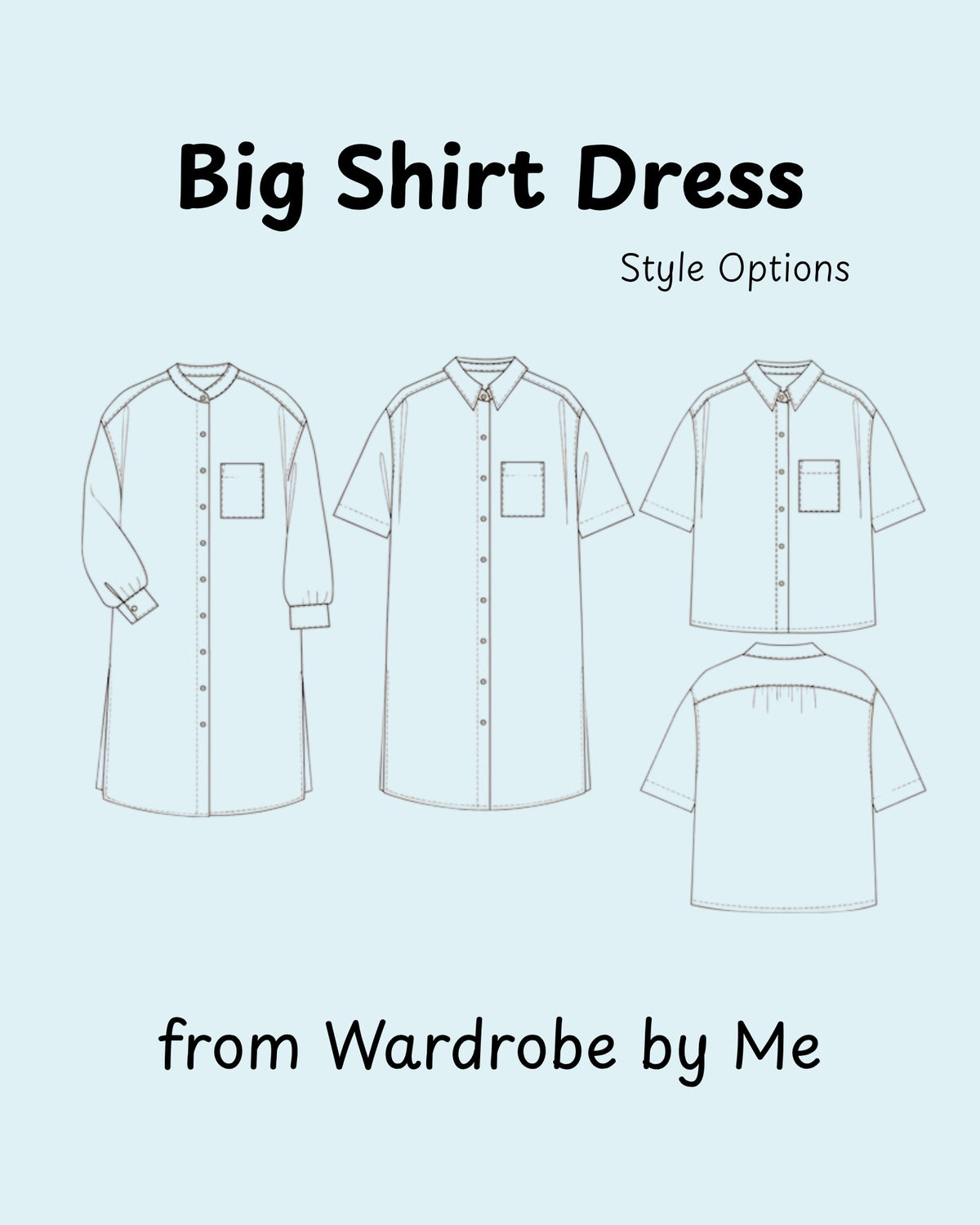 Big Shirt Dress, Sewing Pattern from Wardrobe By Me (Paper)